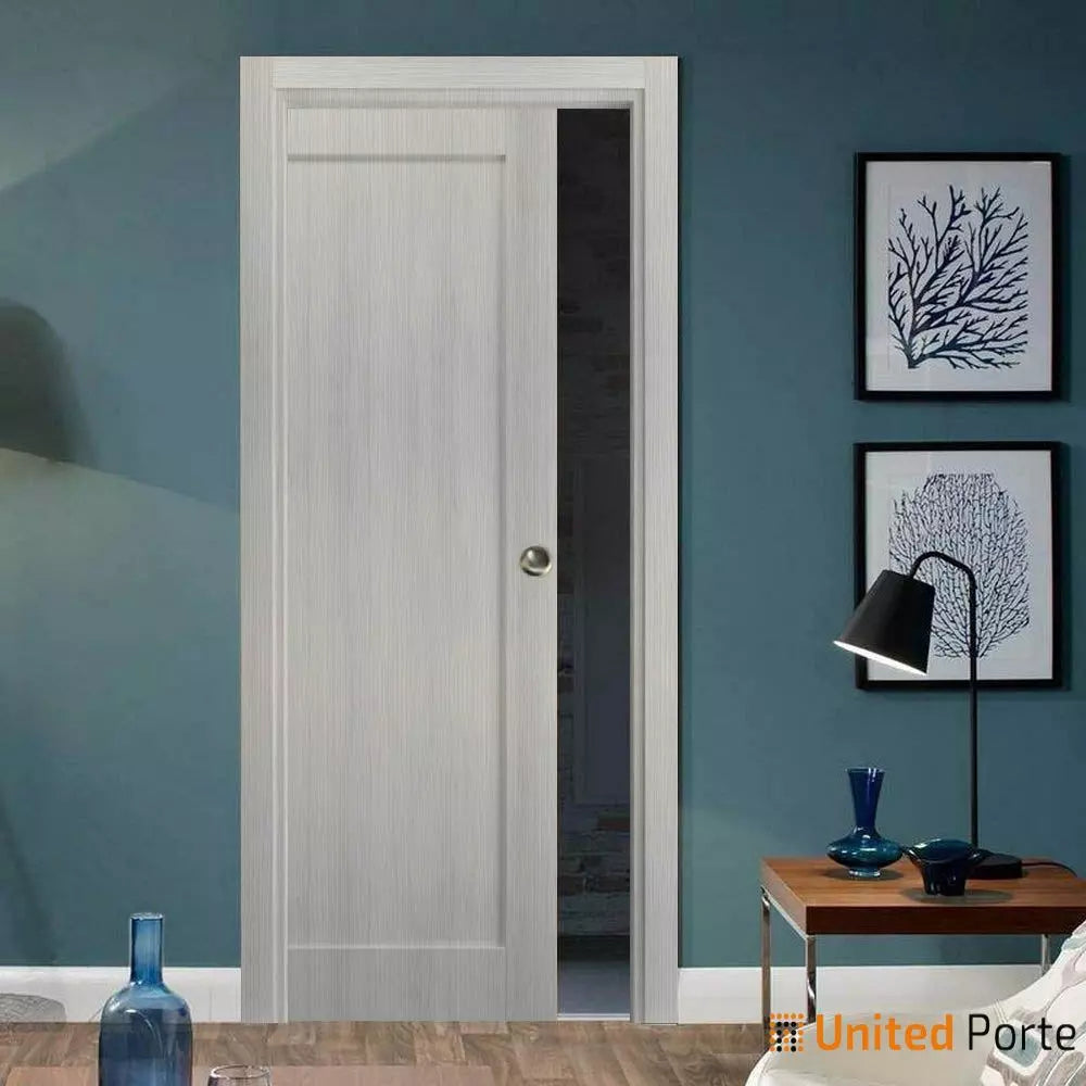 Panel Pocket Door with Hardware | Solid Wood Interior Pantry Kitchen Bedroom Sliding Closet Sturdy Doors | Buy Doors Online