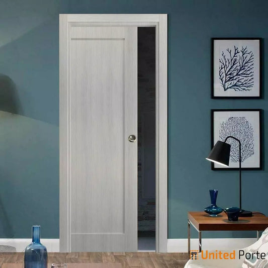 Panel Pocket Door with Hardware | Solid Wood Interior Pantry Kitchen Bedroom Sliding Closet Sturdy Doors | Buy Doors Online