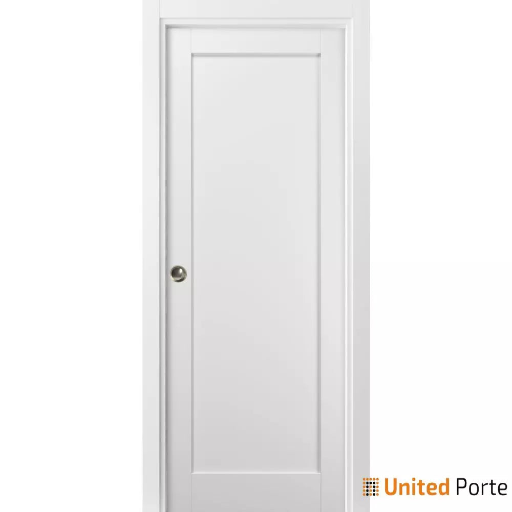 Panel Pocket Door with Hardware | Solid Wood Interior Pantry Kitchen Bedroom Sliding Closet Sturdy Doors | Buy Doors Online