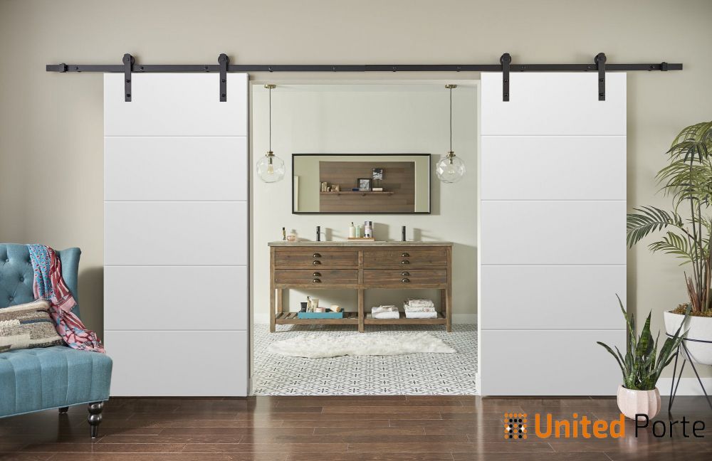Sliding Barn Door with Decorative Panels | Modern Solid Panel Interior Doors | Buy Doors Online