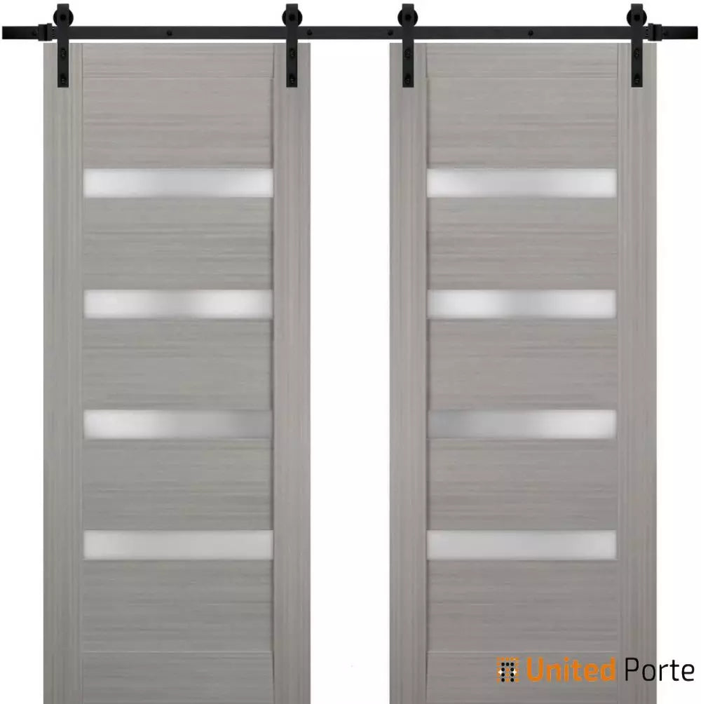 Sliding Barn Door with Frosted Glass | Lite Wooden Solid Panel Interior Doors | Buy Doors Online