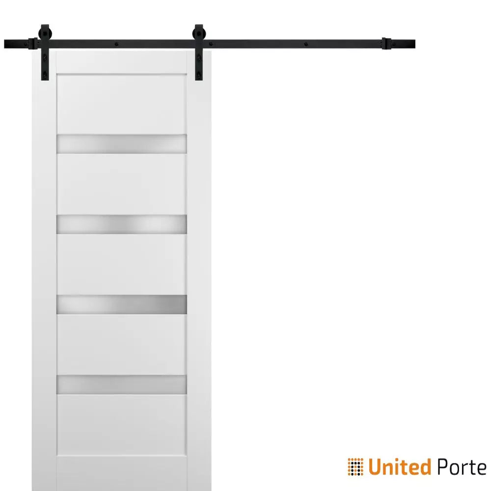 Sliding Barn Door with Frosted Glass | Lite Wooden Solid Panel Interior Doors | Buy Doors Online