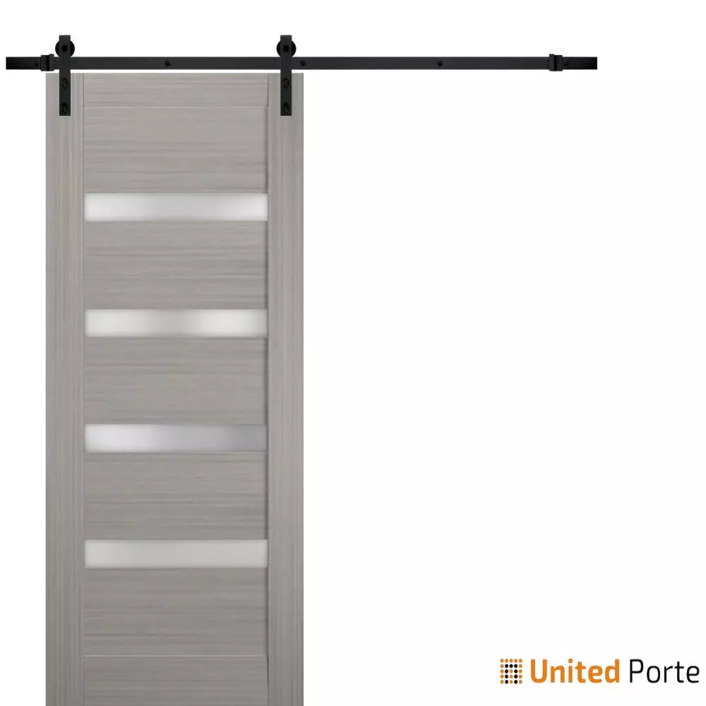 Sliding Barn Door with Frosted Glass | Lite Wooden Solid Panel Interior Doors | Buy Doors Online