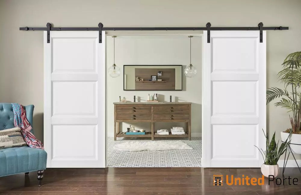 Sliding Barn Door with Hardware | 3-Panel Wooden Solid Doors | Buy Doors Online