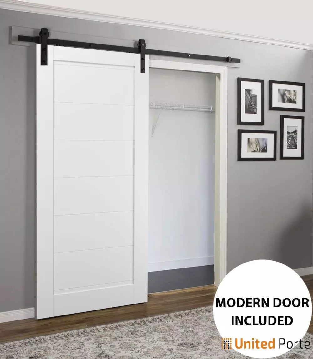 Sliding Barn Door with Hardware | Kitchen Wooden Solid Panel Interior Door I Buy Doors Online