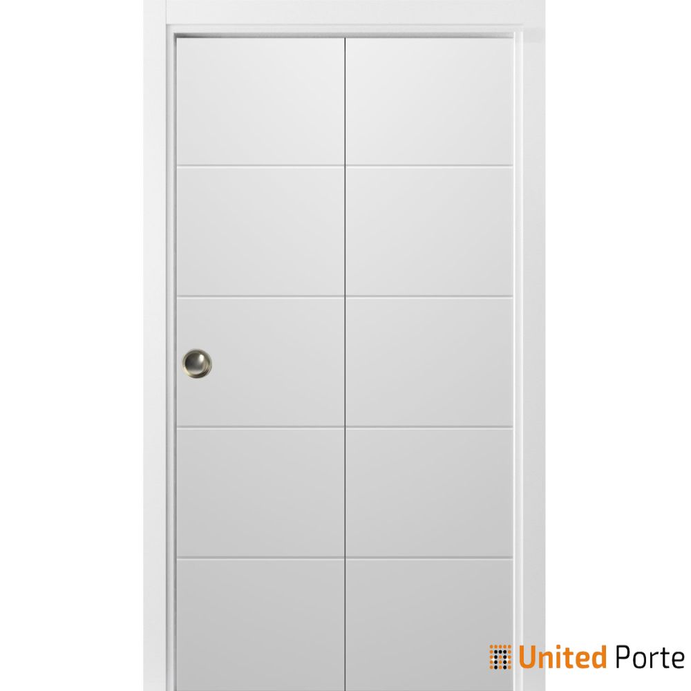 Sliding Closet Bi-fold Doors with Decorative Panels | Wood Solid Bedroom Wardrobe Doors | Buy Doors Online