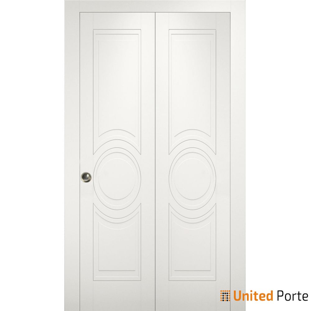 Sliding Closet Bi-fold Door with Decorative Panels | Wood Solid Bedroom Wardrobe Doors | Buy Doors Online