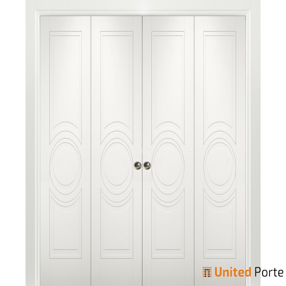 Sliding Closet Bi-fold Door with Decorative Panels | Wood Solid Bedroom Wardrobe Doors | Buy Doors Online