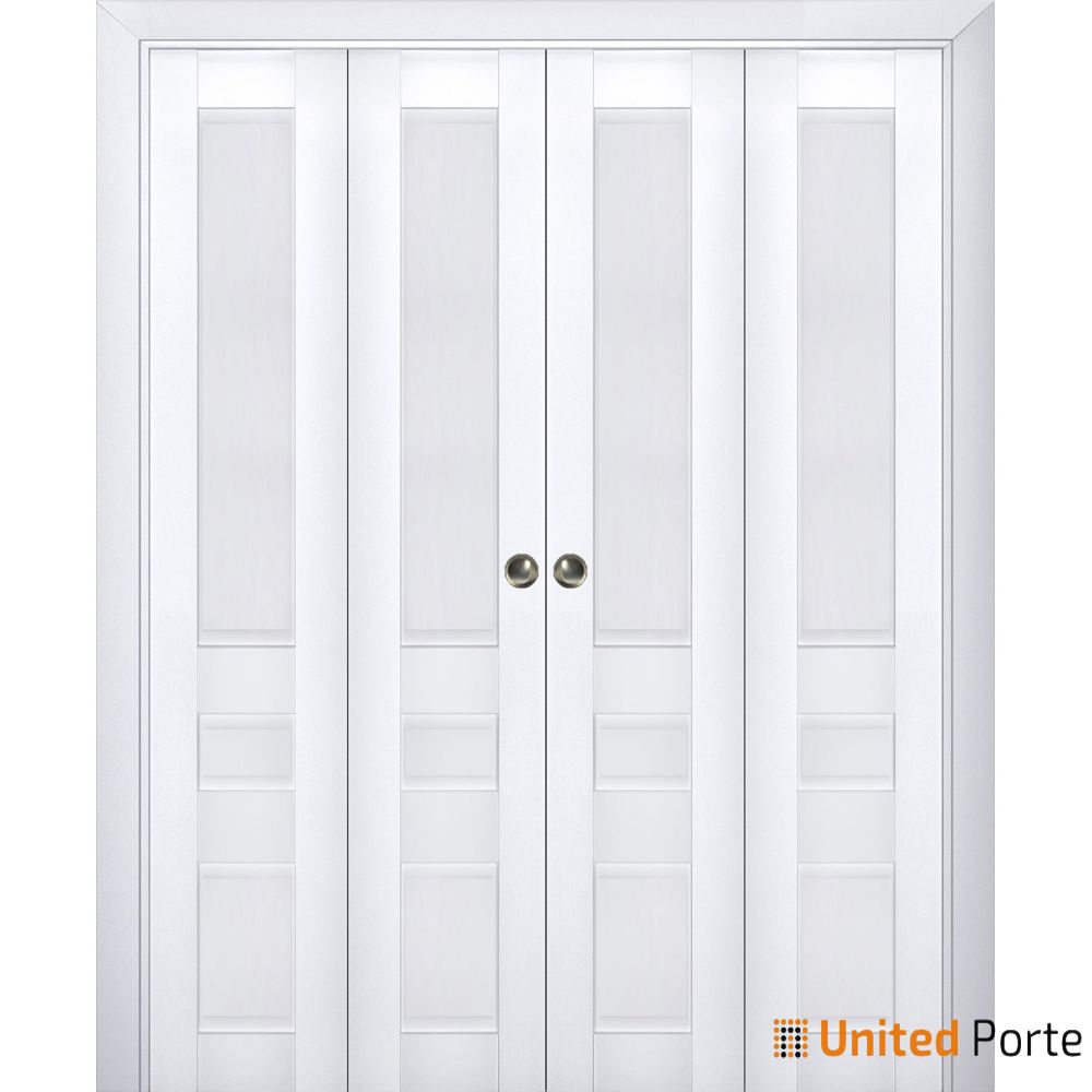 Sliding Closet Bi-fold Door with Decorative Panels | Wood Solid Bedroom Wardrobe Doors | Buy Doors Online