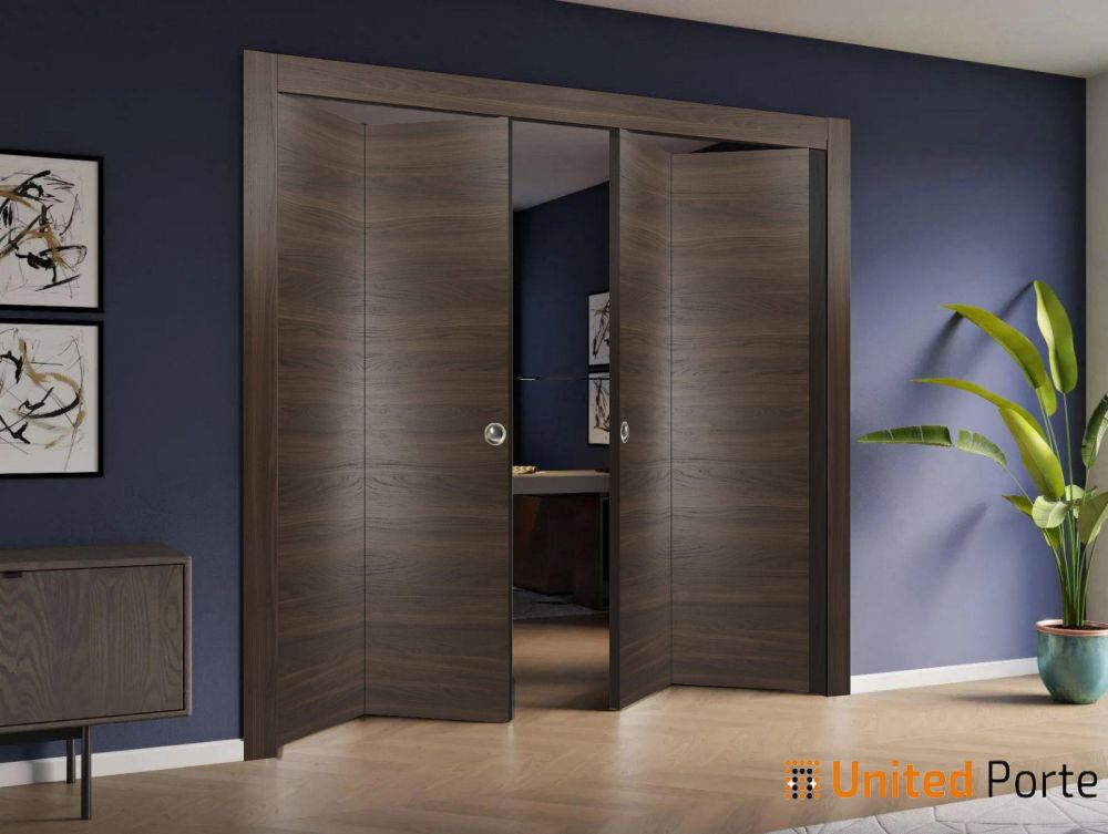 Sliding Closet Bi-fold Door with Frames | Wood Solid Bedroom Wardrobe Doors | Buy Doors Online