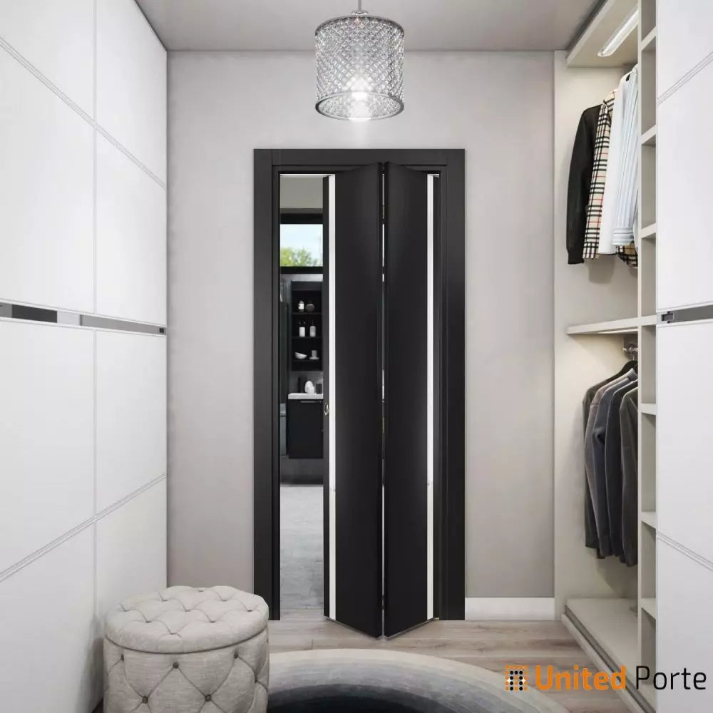 Sliding Closet Bi-fold Doors with Frosted Glass | Wood Solid Bedroom Wardrobe Doors | Buy Doors Online