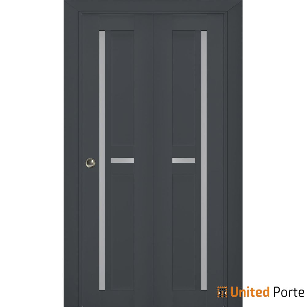 Sliding Closet Bi-fold Doors with Frosted Glass| Wood Solid Bedroom Wardrobe Doors | Buy Doors Online
