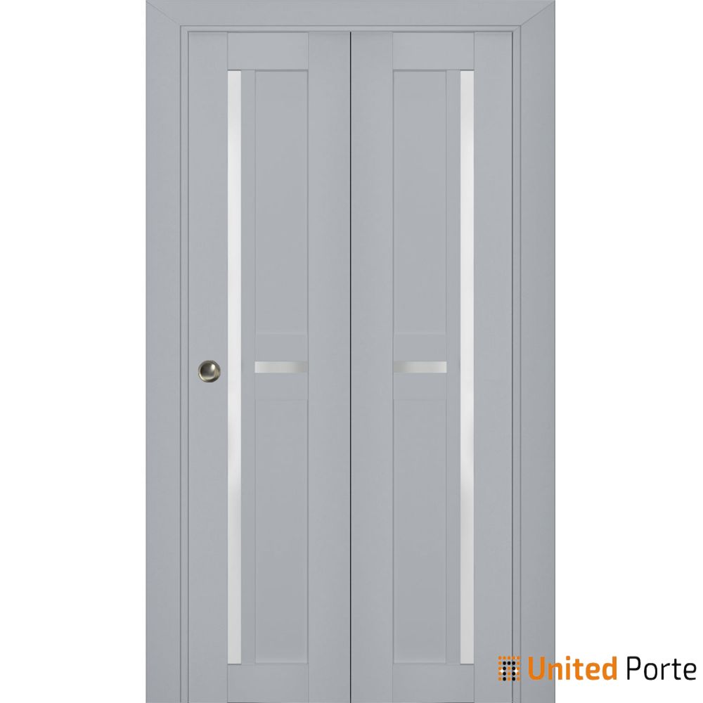 Sliding Closet Bi-fold Doors with Frosted Glass| Wood Solid Bedroom Wardrobe Doors | Buy Doors Online