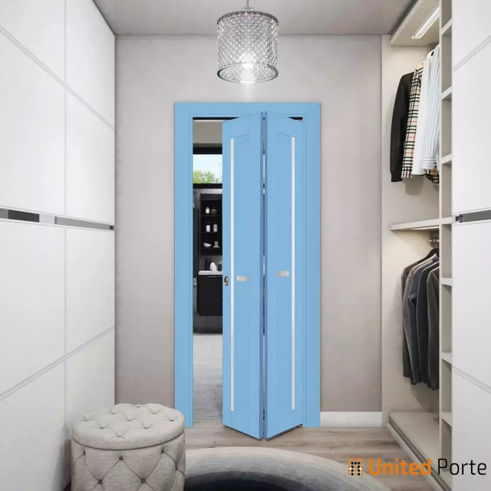 Sliding Closet Bi-fold Doors with Frosted Glass| Wood Solid Bedroom Wardrobe Doors | Buy Doors Online