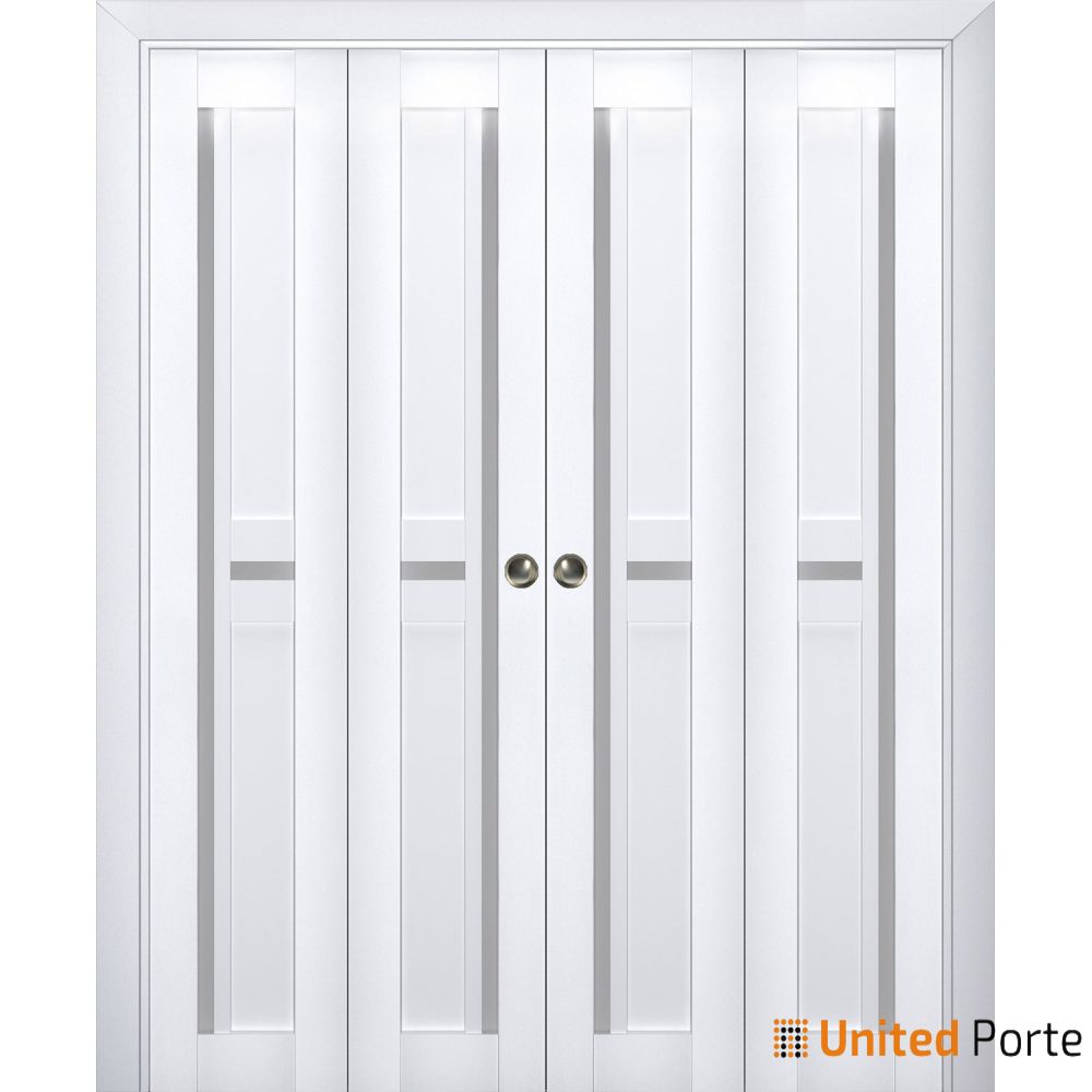 Sliding Closet Bi-fold Doors with Frosted Glass| Wood Solid Bedroom Wardrobe Doors | Buy Doors Online