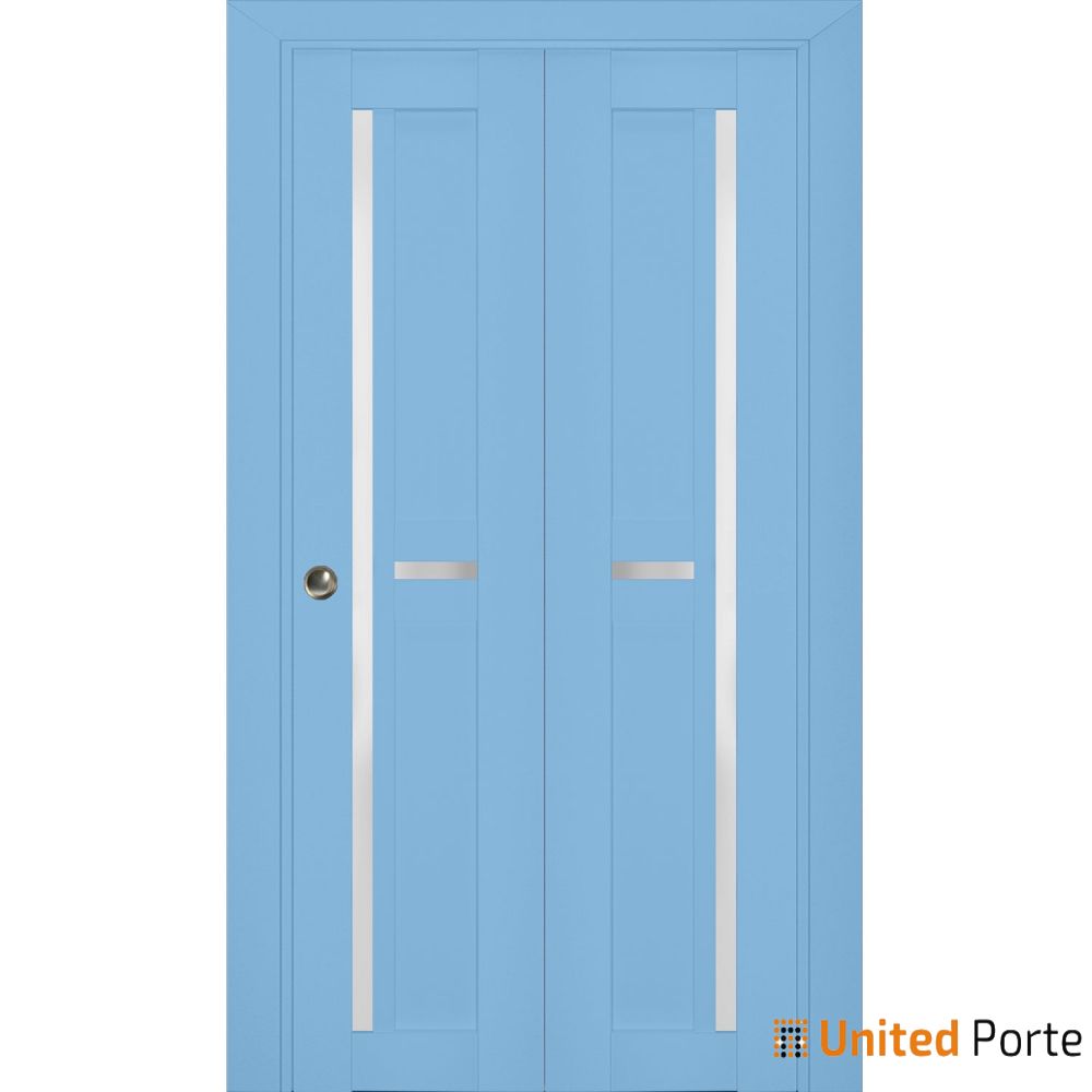 Sliding Closet Bi-fold Doors with Frosted Glass| Wood Solid Bedroom Wardrobe Doors | Buy Doors Online