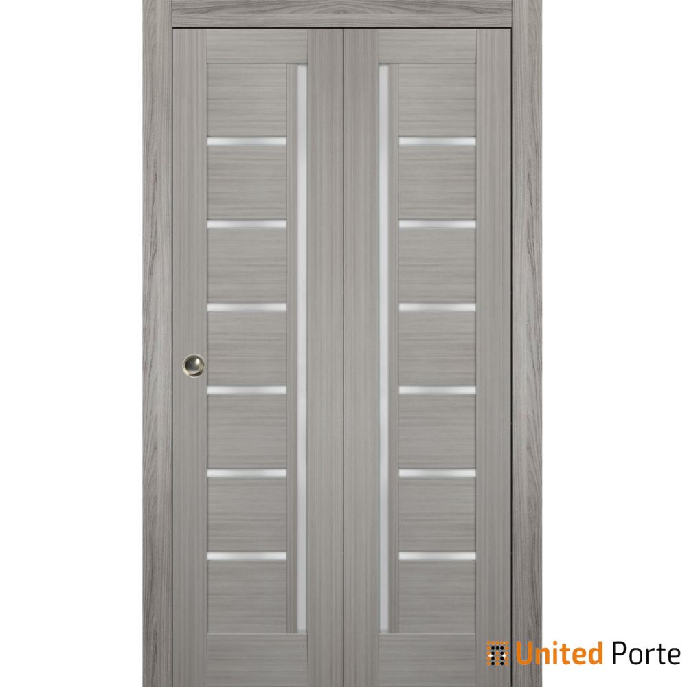 Sliding Closet Bi-fold Doors with Frosted Glass | Wood Solid Bedroom Wardrobe Doors | Buy Doors Online