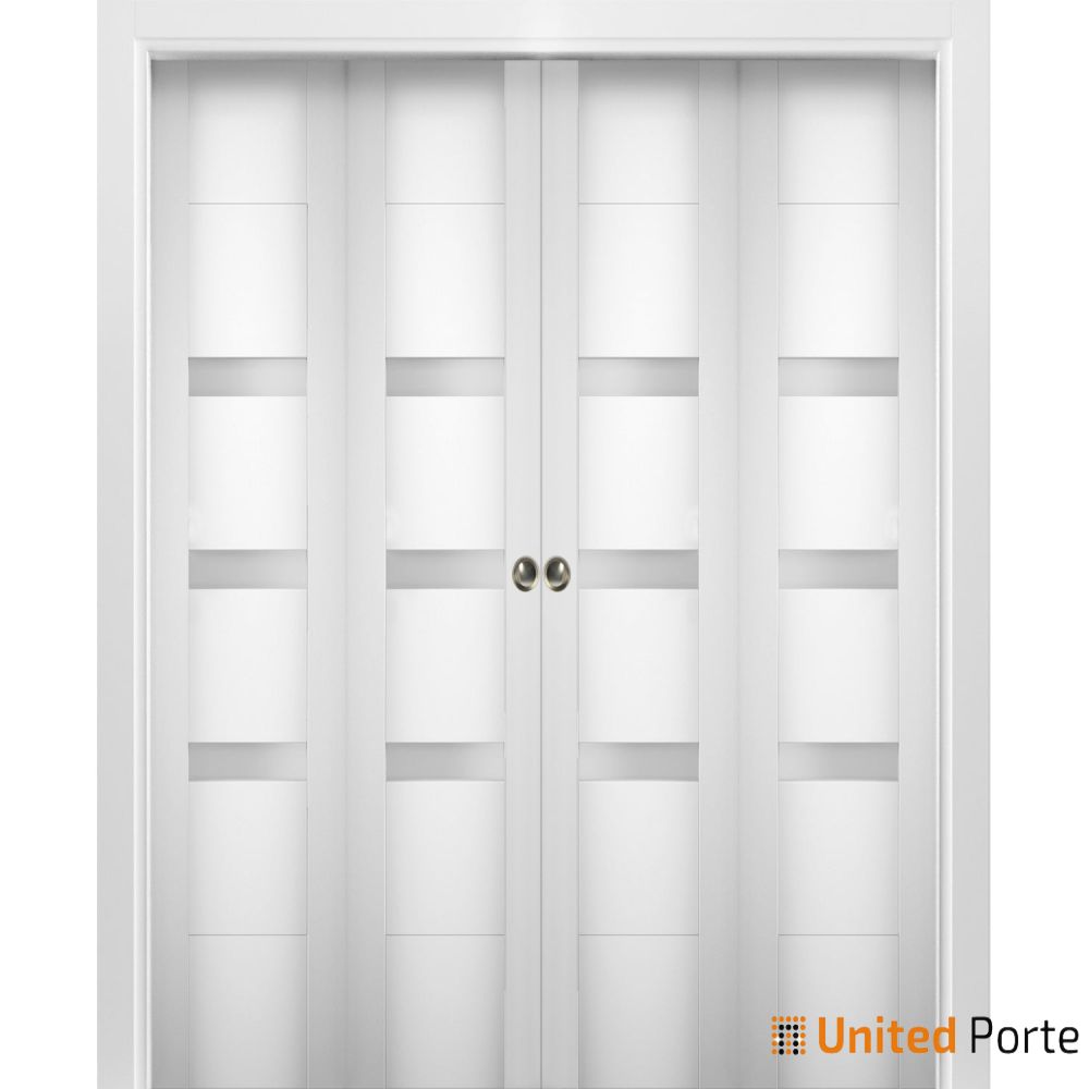 Sliding Closet Bypass Door with Frosted Opaque Glass | Wood Solid Bedroom Wardrobe Doors | Buy Doors Online