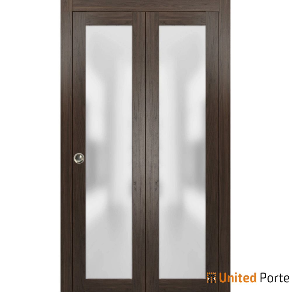 Sliding Closet Bi-fold Doors with Frosted Glass | Wood Solid Bedroom Wardrobe Doors | Buy Doors Online