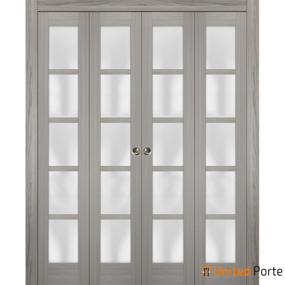 Sliding Closet Bi-Fold Doors with Frosted Opaque Glass | Solid Panel Interior Doors | Buy Doors Online