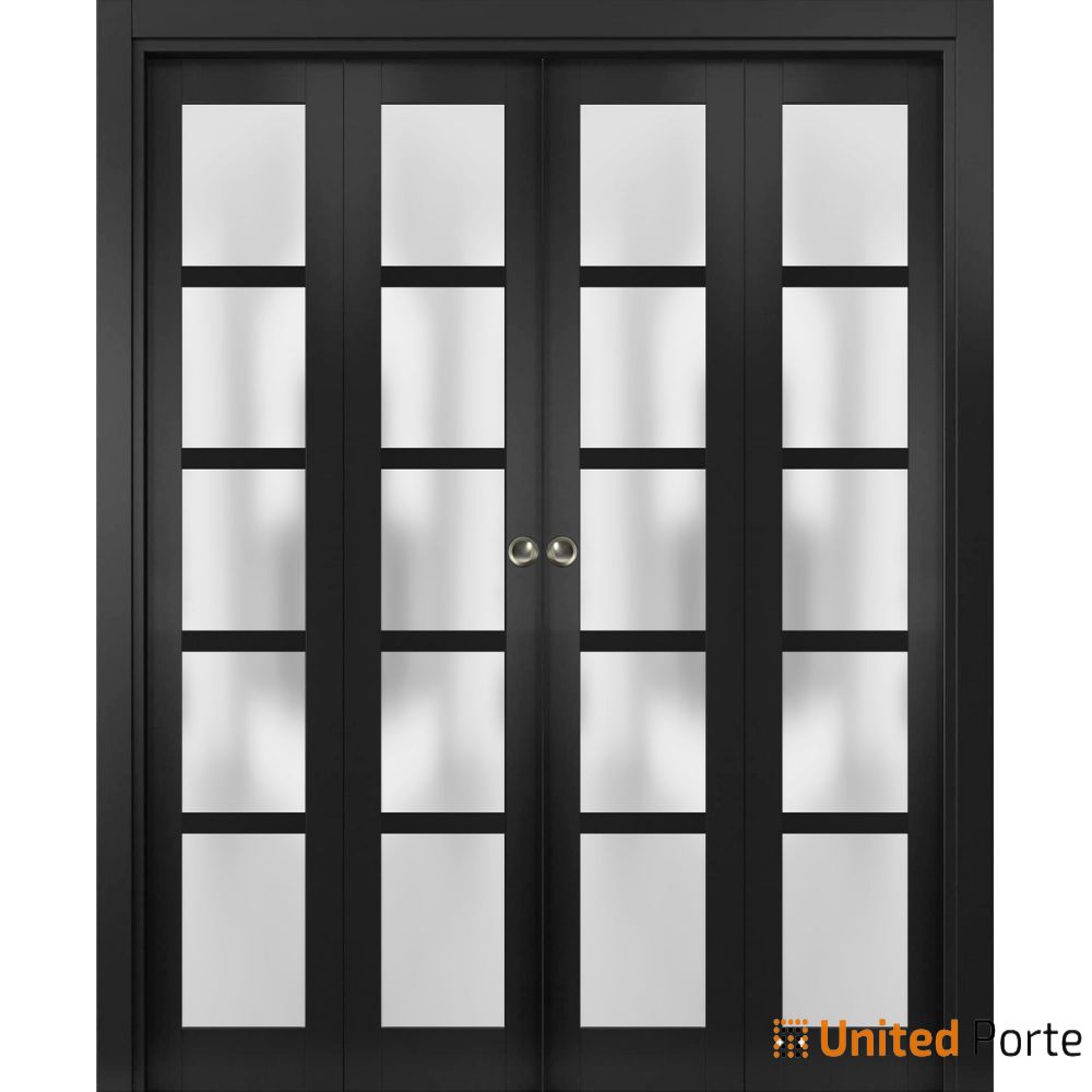 Sliding Closet Bi-Fold Doors with Frosted Opaque Glass | Solid Panel Interior Doors | Buy Doors Online