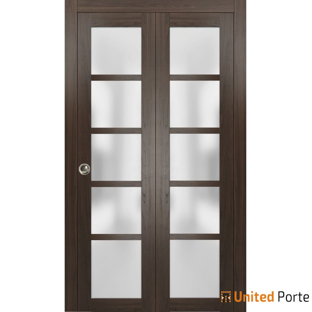 Sliding Closet Bi-Fold Doors with Frosted Opaque Glass | Solid Panel Interior Doors | Buy Doors Online