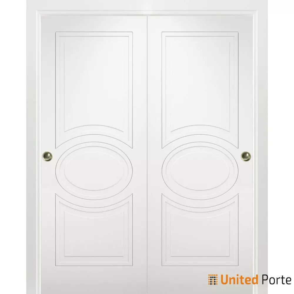 Sliding Closet Bypass Door with Decorative Panels | Wood Solid Bedroom Wardrobe Doors | Buy Doors Online
