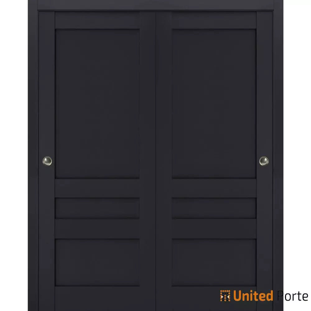 Sliding Closet Bypass Door with Decorative Panels | Wood Solid Bedroom Wardrobe Doors | Buy Doors Online