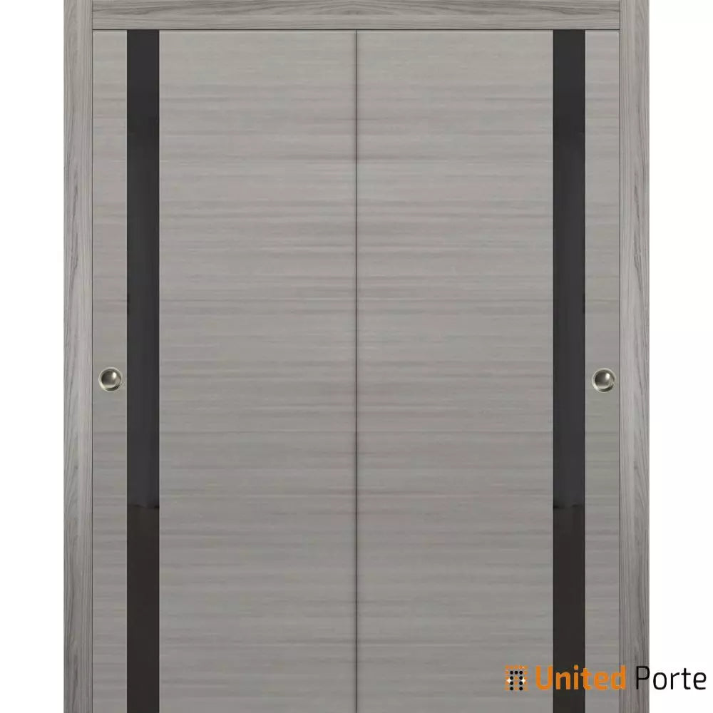Sliding Closet Bypass Door with Frosted Glass | Wood Solid Bedroom Wardrobe Doors | Buy Doors Online