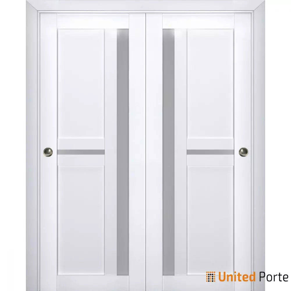 Sliding Closet Bypass Doors with Frosted Glass | Wood Solid Bedroom Wardrobe Doors | Buy Doors Online