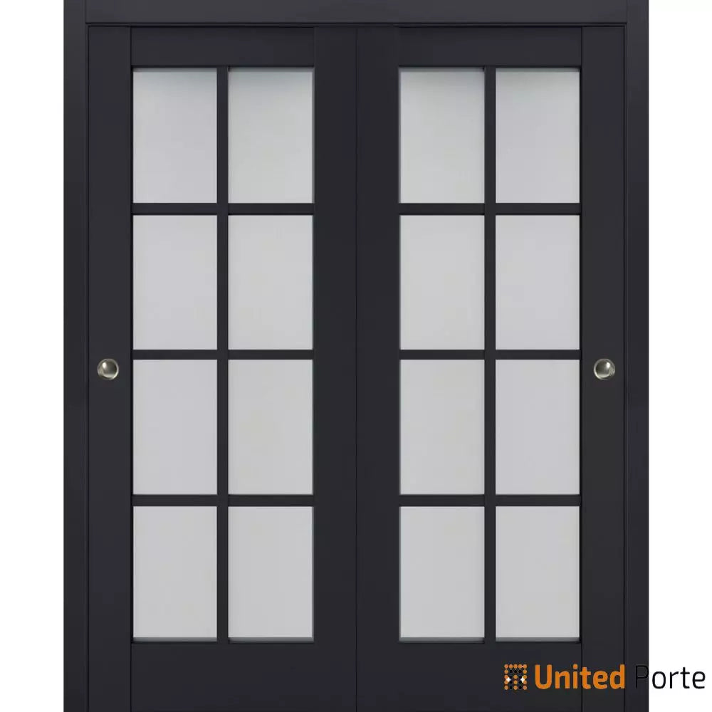 Sliding Closet Bypass Doors with Frosted Glass | Wood Solid Bedroom Wardrobe Doors | Buy Doors Online