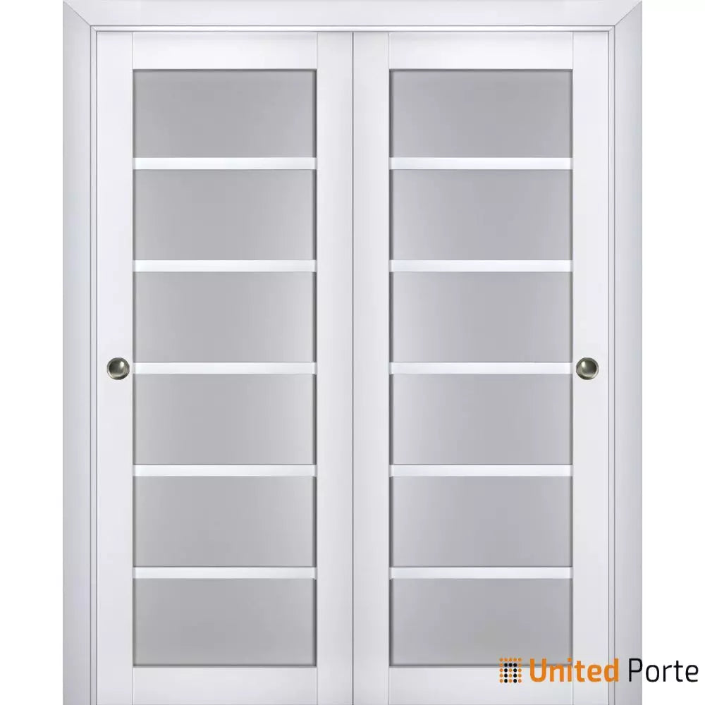 Sliding Closet Bypass Doors with Frosted Glass | Wood Solid Bedroom Wardrobe Doors | Buy Doors Online