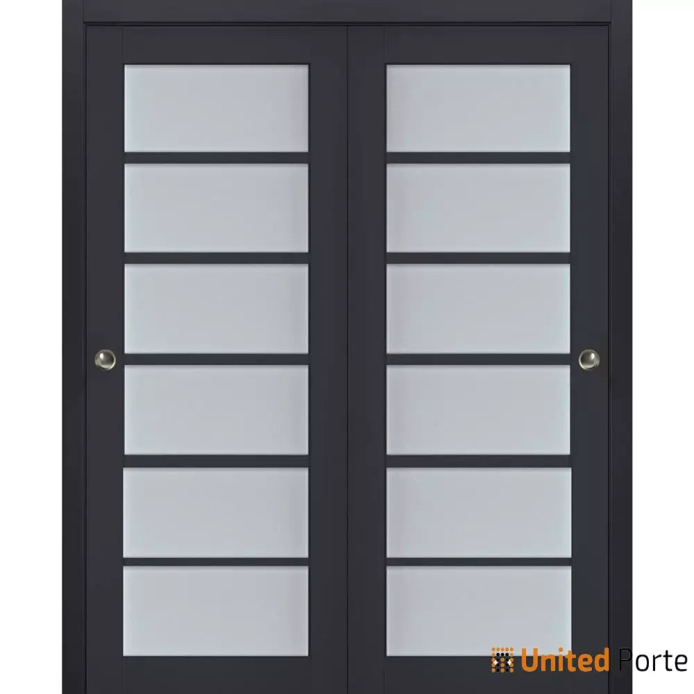 Sliding Closet Bypass Doors with Frosted Glass | Wood Solid Bedroom Wardrobe Doors | Buy Doors Online