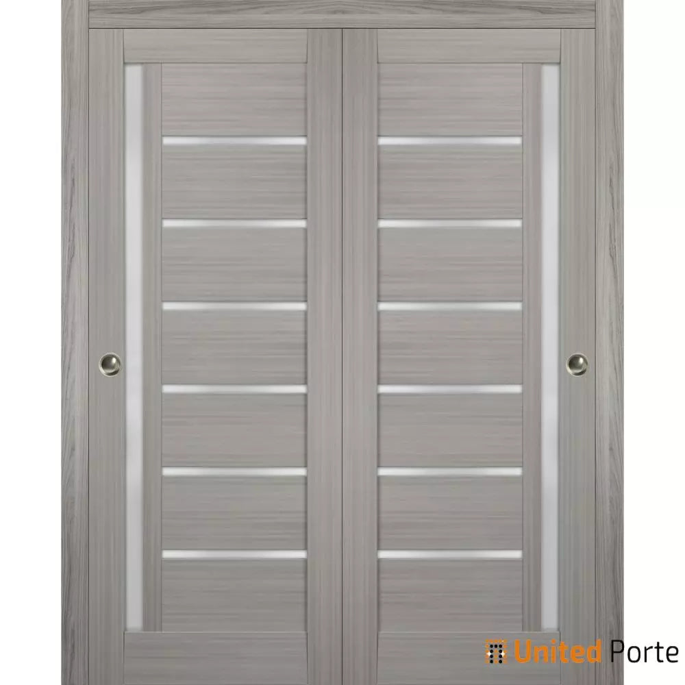 Sliding Closet Bypass Doors with Frosted Glass | Wood Solid Bedroom Wardrobe Doors | Buy Doors Online