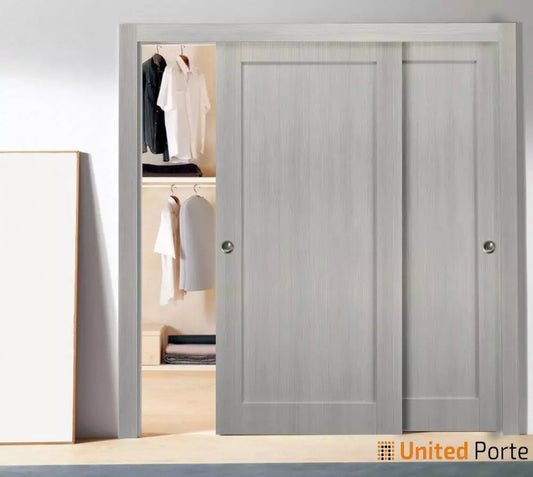 Sliding Closet Bypass Doors with hardware | Kitchen Wooden Solid Bedroom Wardrobe Doors | Buy Doors Online