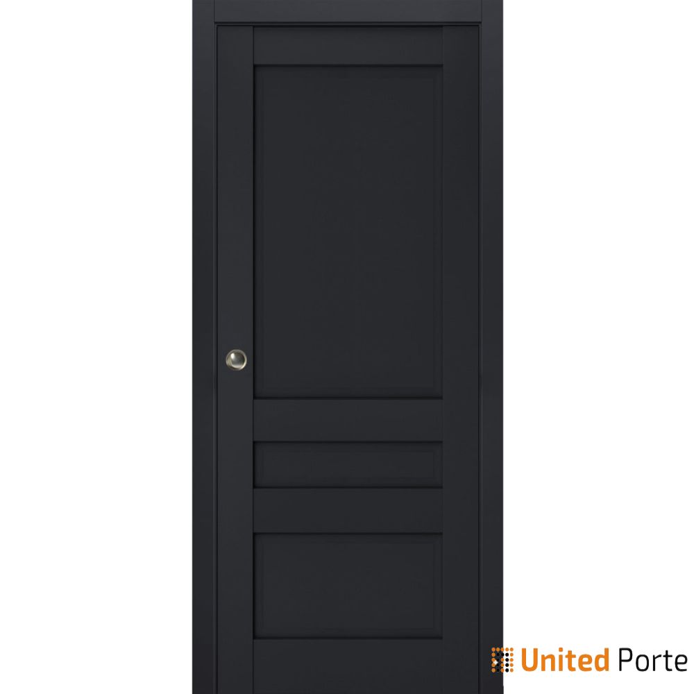 Sliding French Pocket Door with Decorative Panels | Solid Wood Interior Bedroom Sturdy Doors | Buy Doors Online