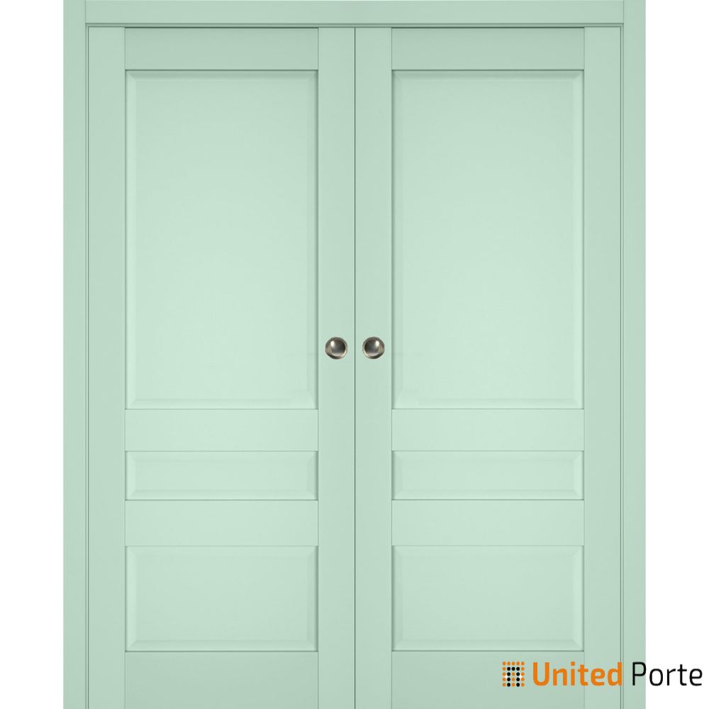 Sliding French Pocket Door with Decorative Panels | Solid Wood Interior Bedroom Sturdy Doors | Buy Doors Online