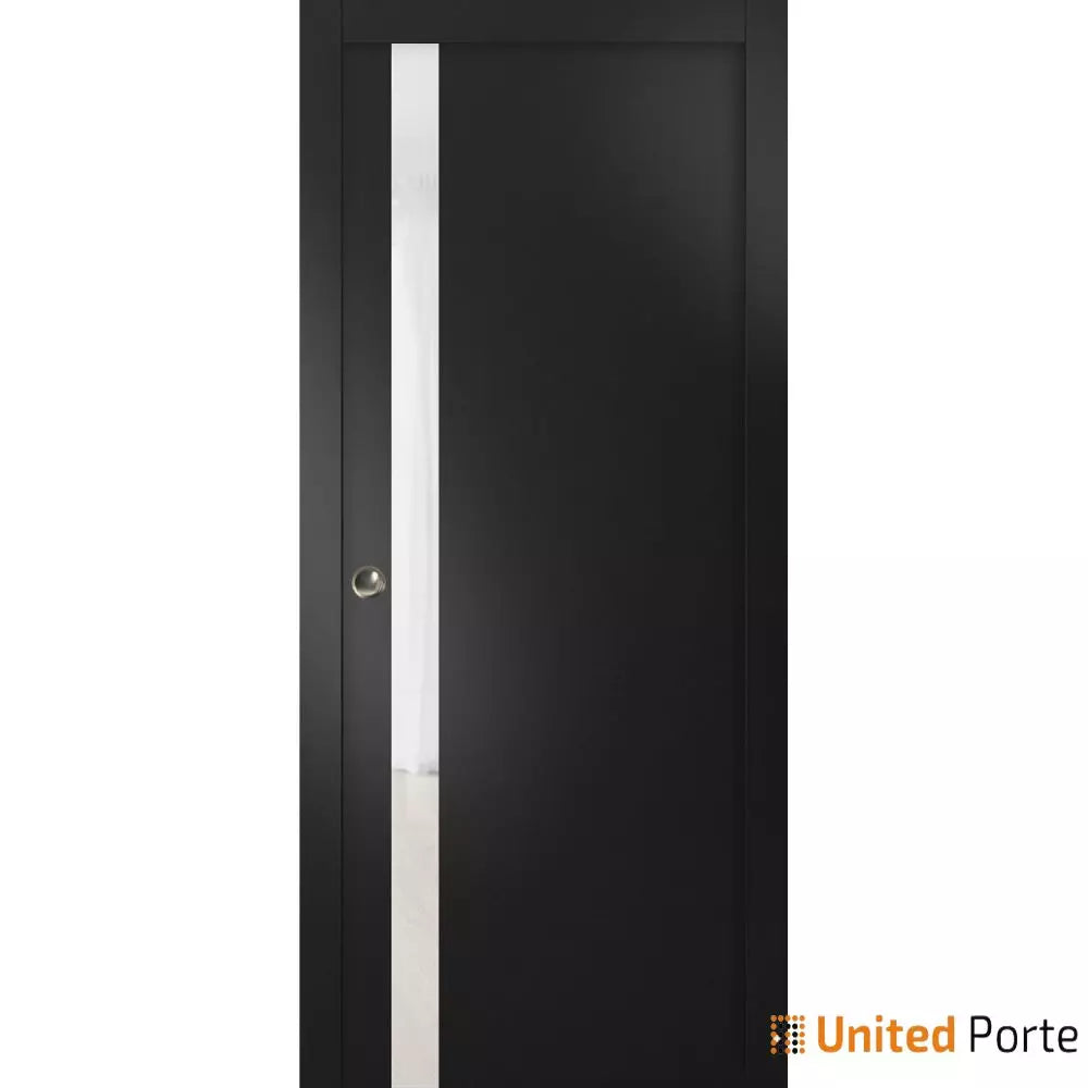 Sliding French Pocket Door with Frosted Glass | Solid Wood Interior Bedroom Sturdy Doors | Buy Doors Online