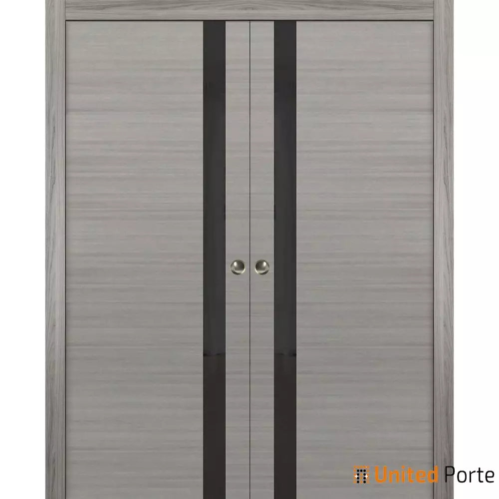 Sliding French Pocket Door with Frosted Glass | Solid Wood Interior Bedroom Sturdy Doors | Buy Doors Online