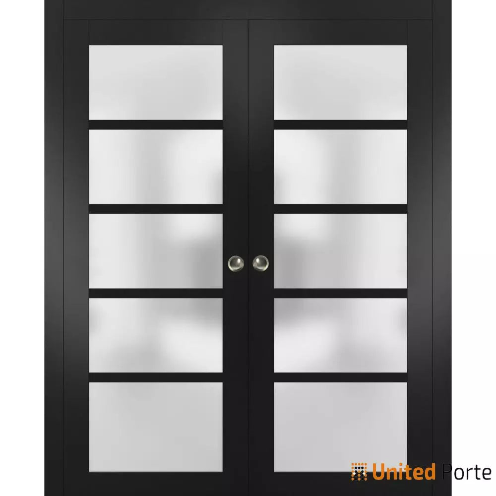 Sliding French Pocket Door with Frosted Opaque Glass | Solid Panel Interior Doors | Buy Doors Online