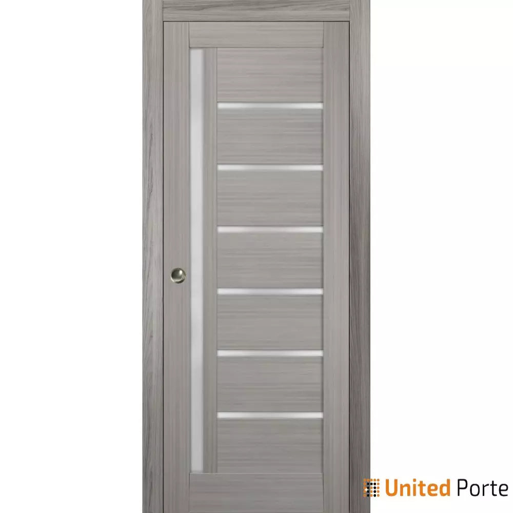 Sliding French Pocket Door with Frosted Glass | Solid Wood Interior Bedroom Sturdy Doors | Buy Doors Online