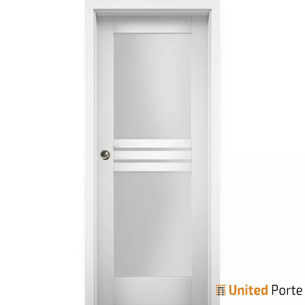 Sliding Pocket Door with Opaque Glass | MDF Interior Bedroom Modern Doors | Buy Doors Online