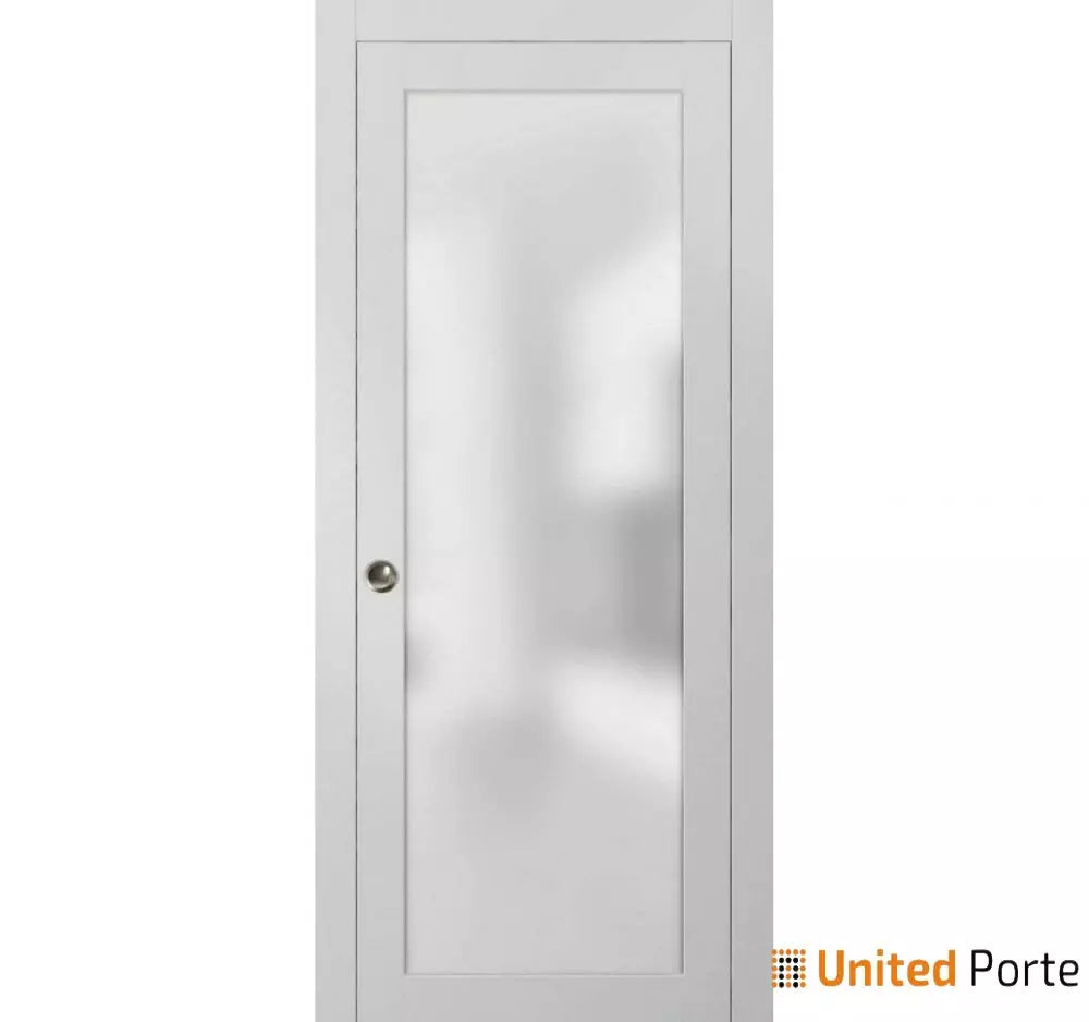 Sliding Pocket Door with Frosted Glass | Solid Wood Interior Bedroom Bathroom Closet Sturdy Doors | Buy Doors Online