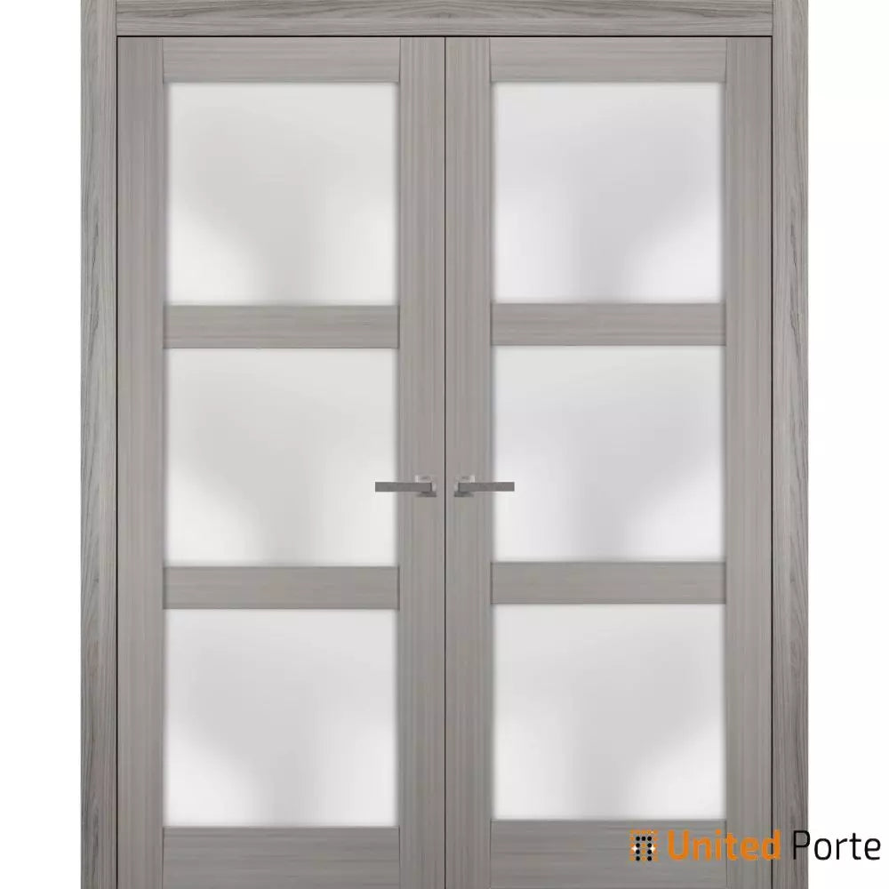 Solid French Door with Frosted Glass | Bathroom Bedroom Sturdy Doors | Buy Doors Online