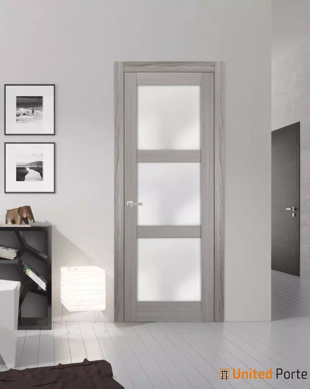 Solid French Door with Frosted Glass | Bathroom Bedroom Sturdy Doors | Buy Doors Online