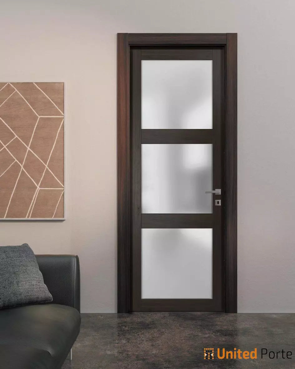 Solid French Door with Frosted Glass | Bathroom Bedroom Sturdy Doors | Buy Doors Online