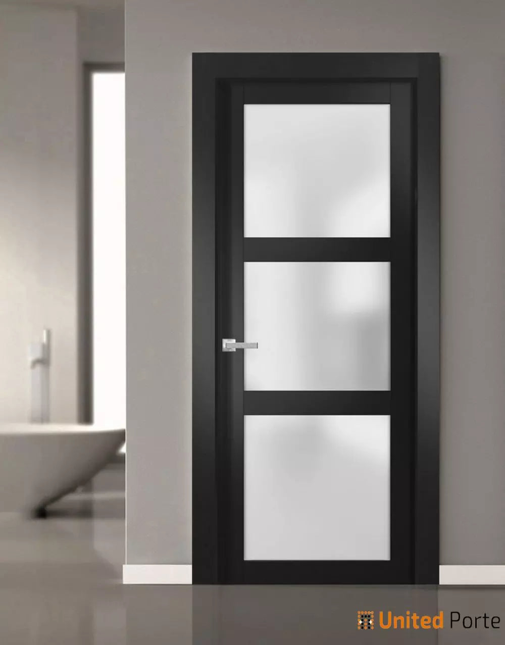 Solid French Door with Frosted Glass | Bathroom Bedroom Sturdy Doors | Buy Doors Online