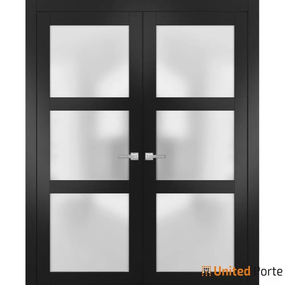 Solid French Door with Frosted Glass | Bathroom Bedroom Sturdy Doors | Buy Doors Online