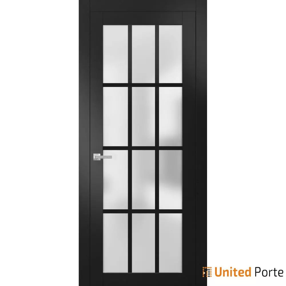 Solid French Door with 12 Lites Frosted Glass | Bathroom Bedroom Sturdy Doors | Buy Doors Online
