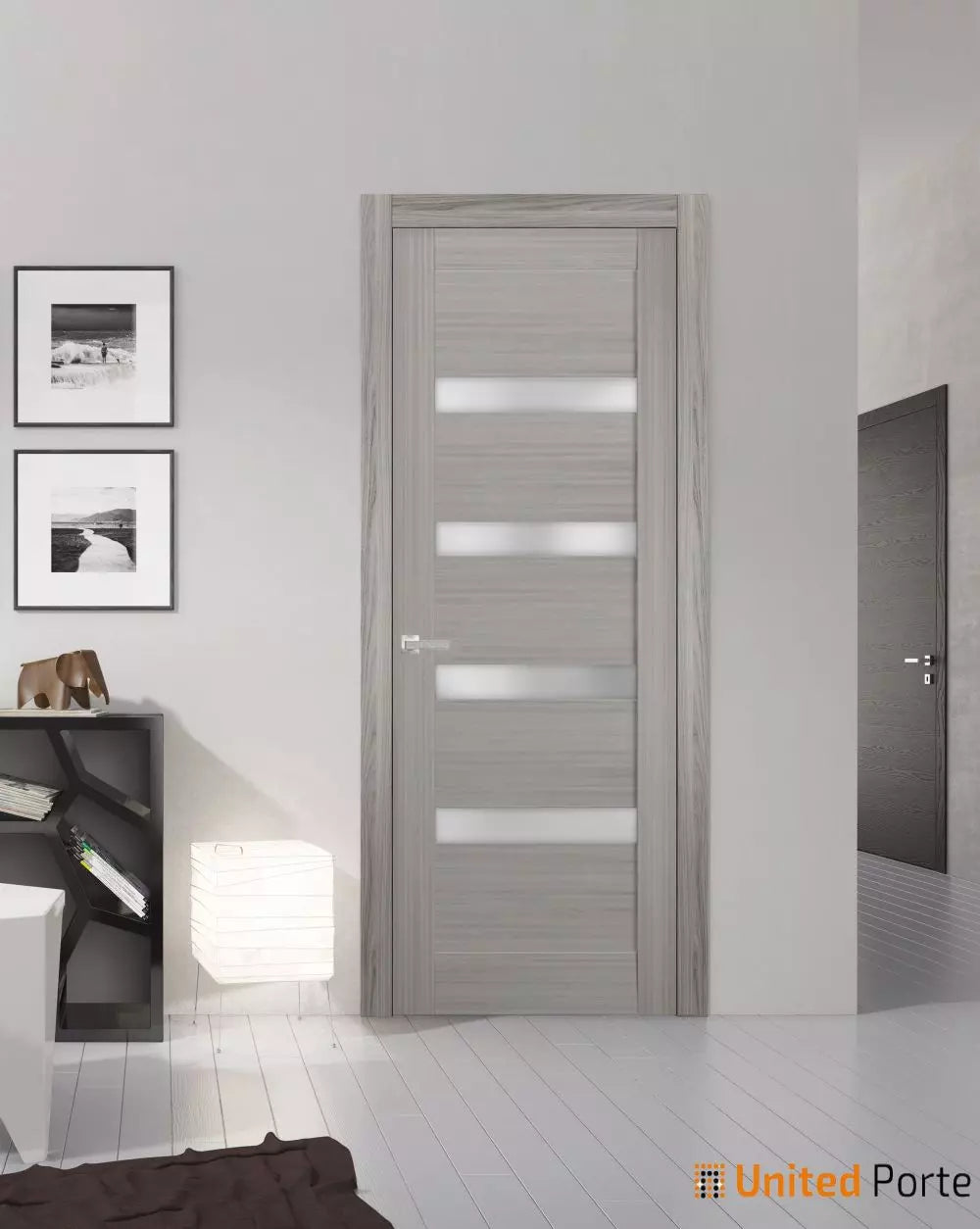 Solid French Door with Frosted Glass | Closet Bedroom Sturdy Doors | Buy Doors Online